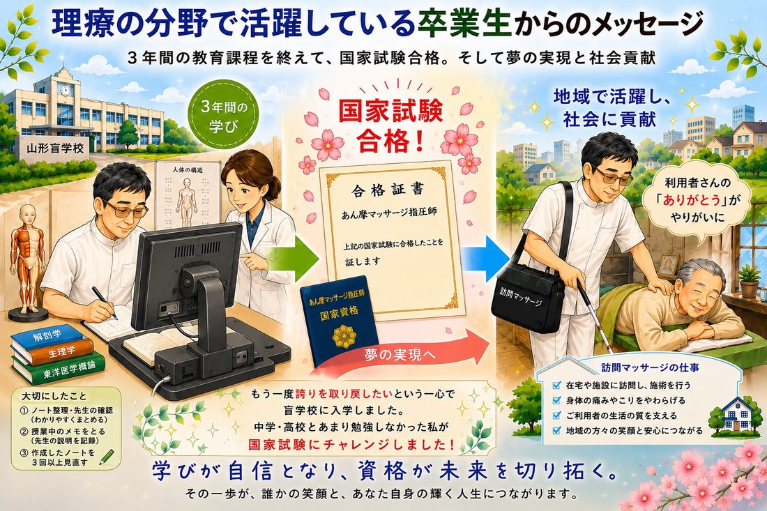 保健理療科卒業生【柿崎秀文さん】卒業生のメッセージ