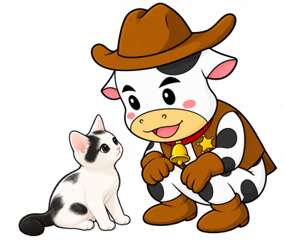 やまもうくんと子猫の出会い