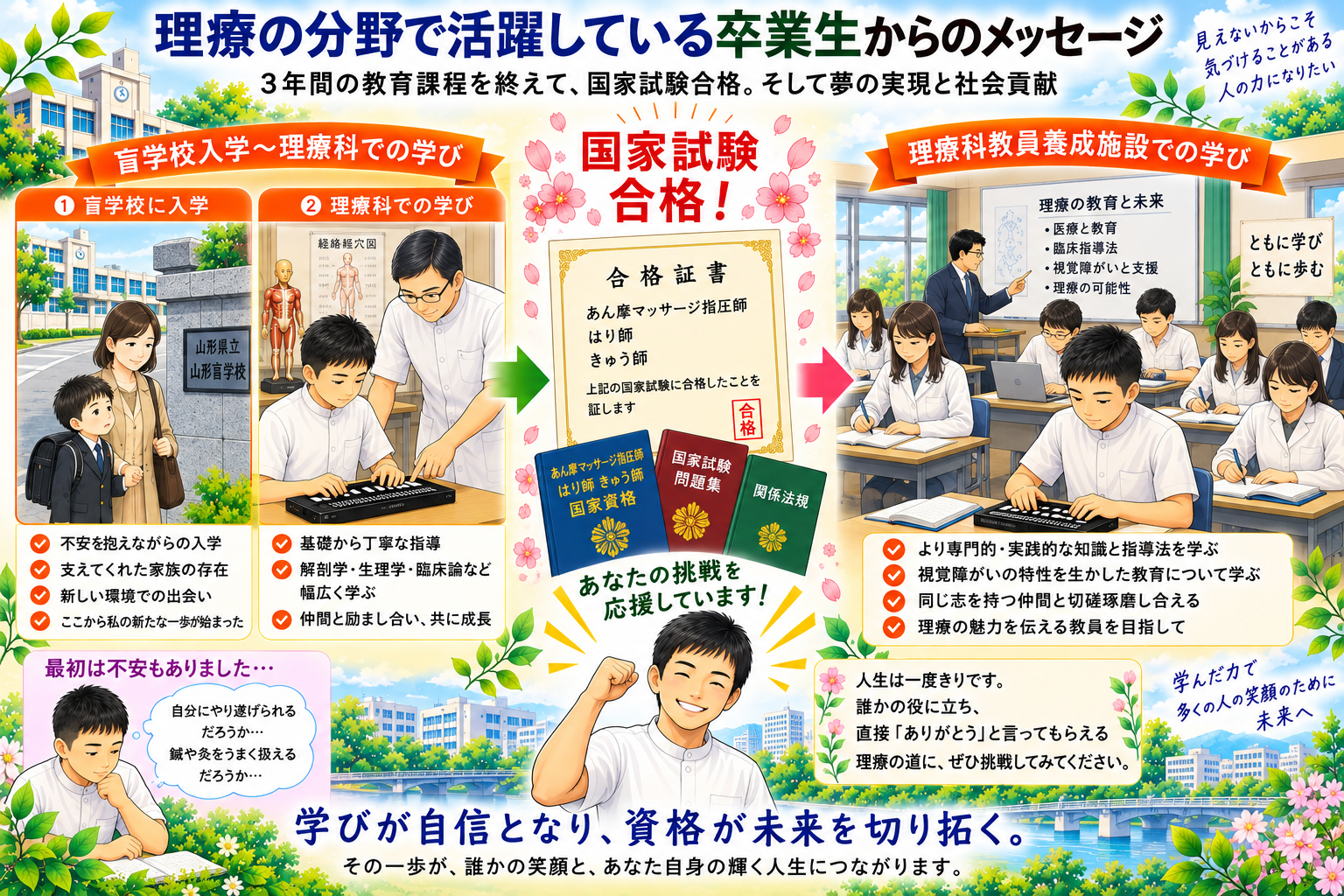 理療の分野で活躍している卒業生からの最新メッセージ
