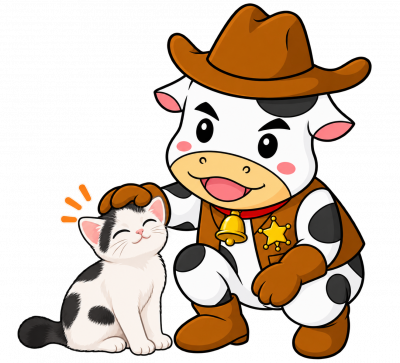 やまもうくんと子猫（なでなで）
