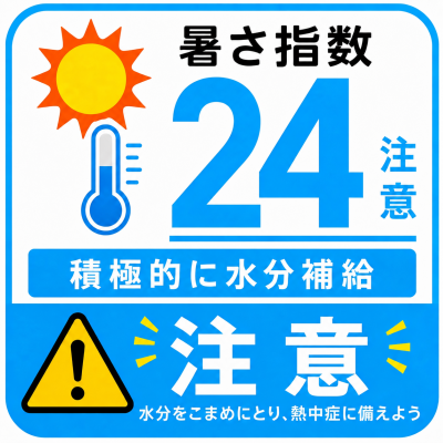 暑さ指数24