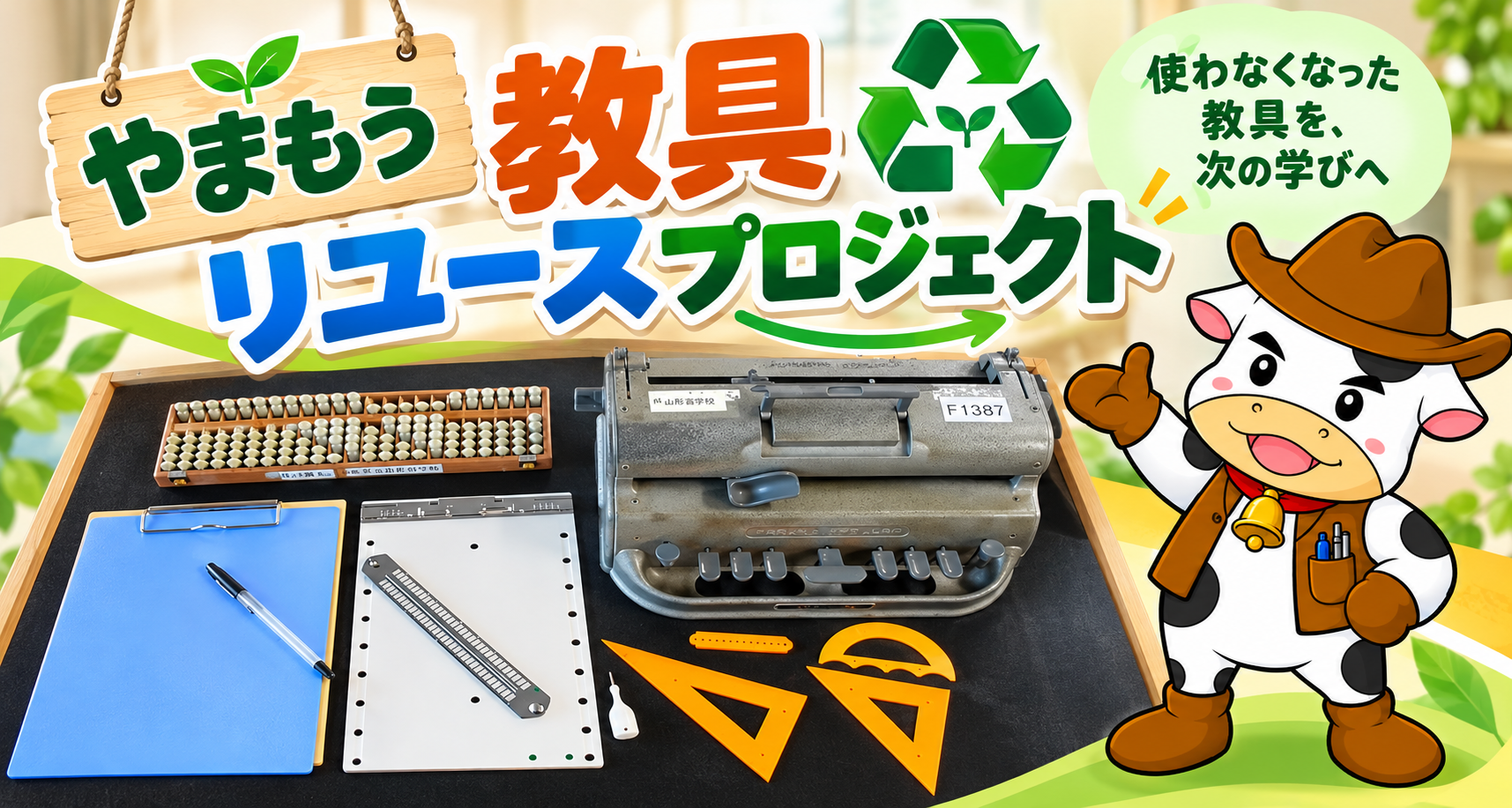 やまもう教具 リユースプロジェクトへリンクします