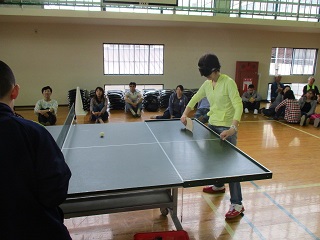 午後のサウンドテーブルテニス体験